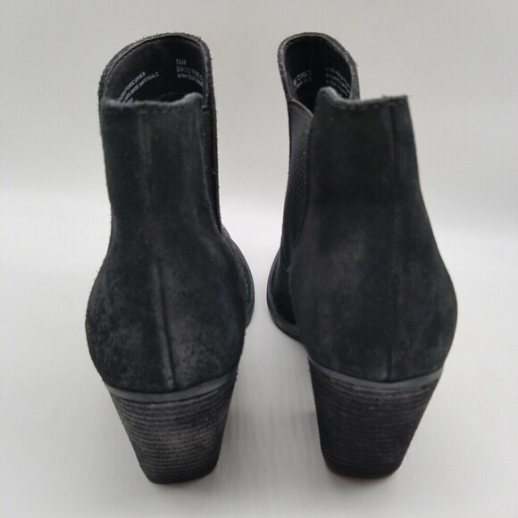 Born Women Black Suede Elaine Heel Ankle Booties 10 - Picture 5 of 8